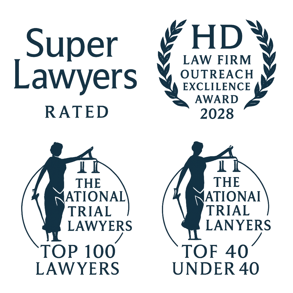 Legal Awards and Accolades - Super Lawyers, Top 100, Top 40 Under 40, etc.